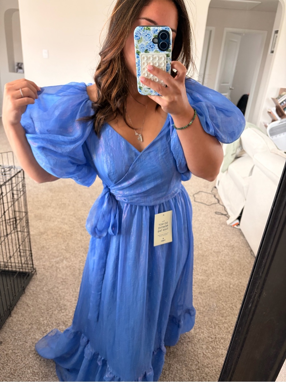 JessaKae Royal Blue Puff Sleeve Maxi Dress - Picture 2 of 6